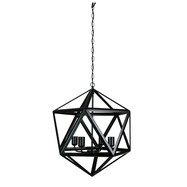 Oriel GEO - 1/4 Light Geometric Matt Black Pendant-Oriel Lighting-Ozlighting.com.au