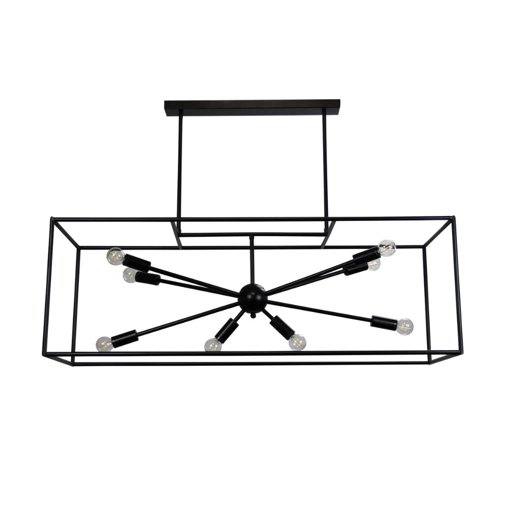 Oriel GEORGETOWN Pendant - 8 Light Designer Box Metal-Oriel Lighting-Ozlighting.com.au