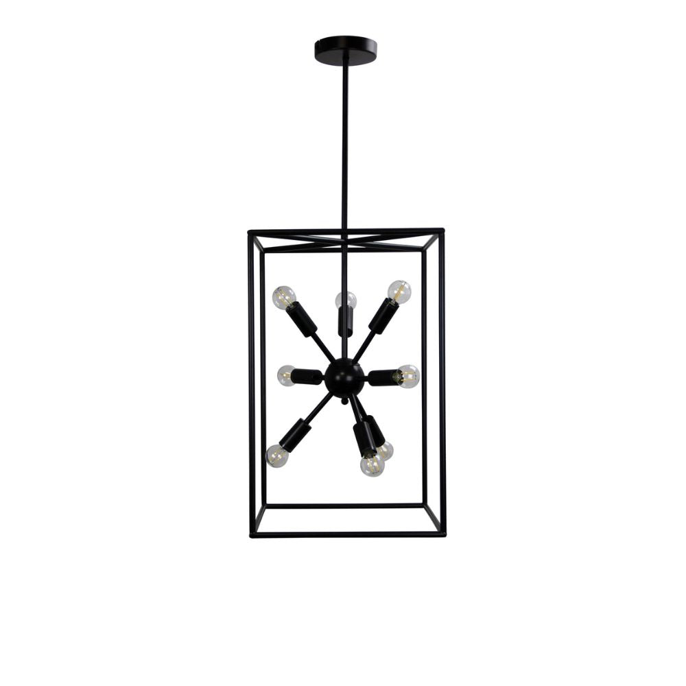 Oriel GEORGETOWN Pendant - 8 Light Designer Box Metal-Oriel Lighting-Ozlighting.com.au