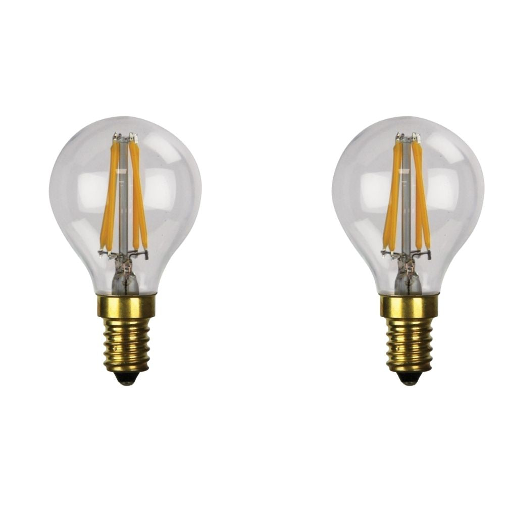 Oriel GLOBE-G45 LED Globe - 2W/4W, Dimmable Fancy Round G45 Shape Filament Clear, E14-Oriel Lighting-Ozlighting.com.au