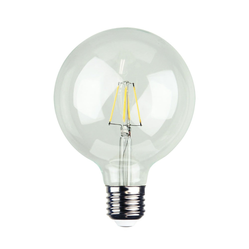 Oriel GLOBE-G95 LED Globe - 4W, Dimmable G95 Spherical Shape Filament Clear Glass, 2700K, E27-Oriel Lighting-Ozlighting.com.au