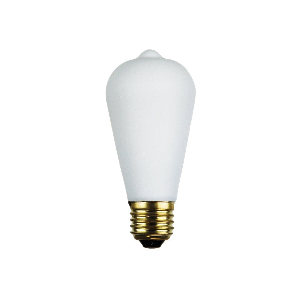 Oriel GLOBE-ST64-OPAL LED Globe - 6W, Dimmable Pear ST64 Shape Filament Opal Matt, 2700K, E27-Oriel Lighting-Ozlighting.com.au