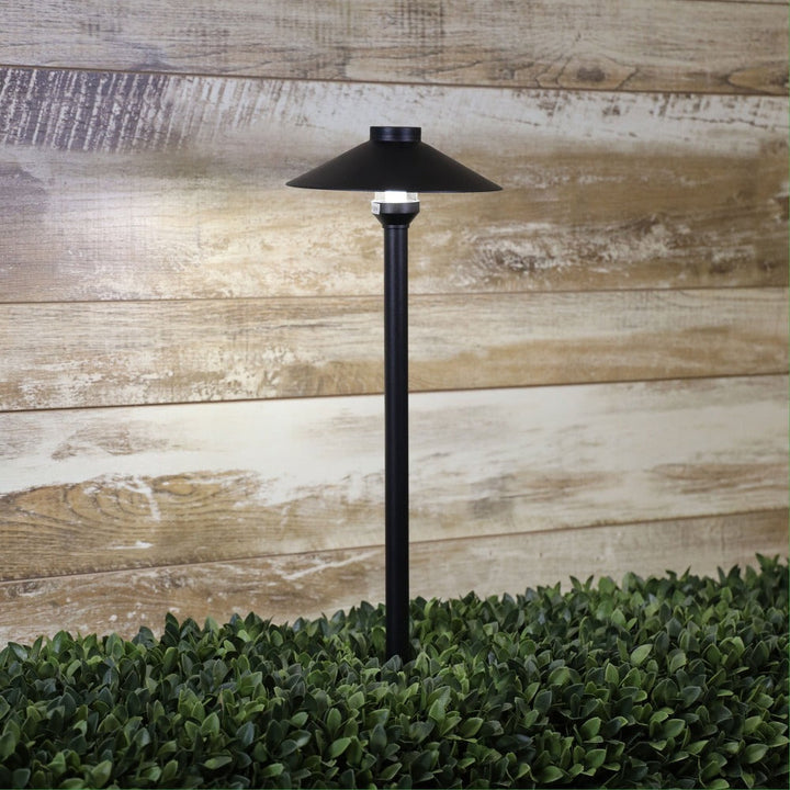 Oriel GOYA - G4 12V DC Exterior Garden Hooded Spike Path Light IP44 - DRIVER REQUIRED-Oriel Lighting-Ozlighting.com.au