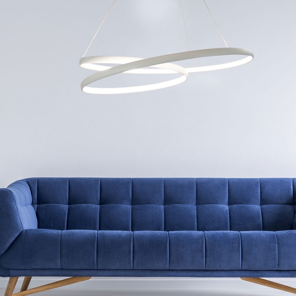 Oriel INFINITY LED Pendant - 50W, Modern Spiral Ring, 4000K-Oriel Lighting-Ozlighting.com.au