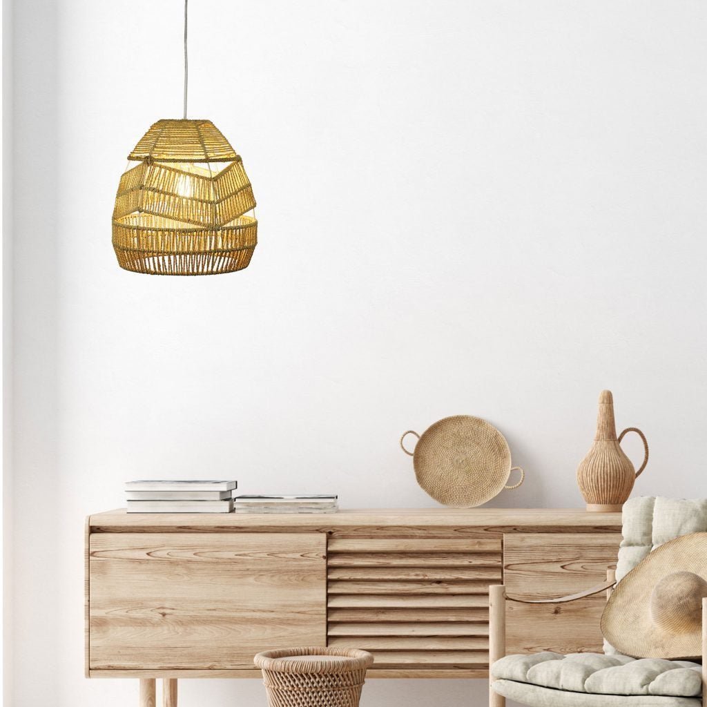 Oriel KUPANG - Natural String Pendant Light Shade Only - SUSPENSION REQUIRED-Oriel Lighting-Ozlighting.com.au