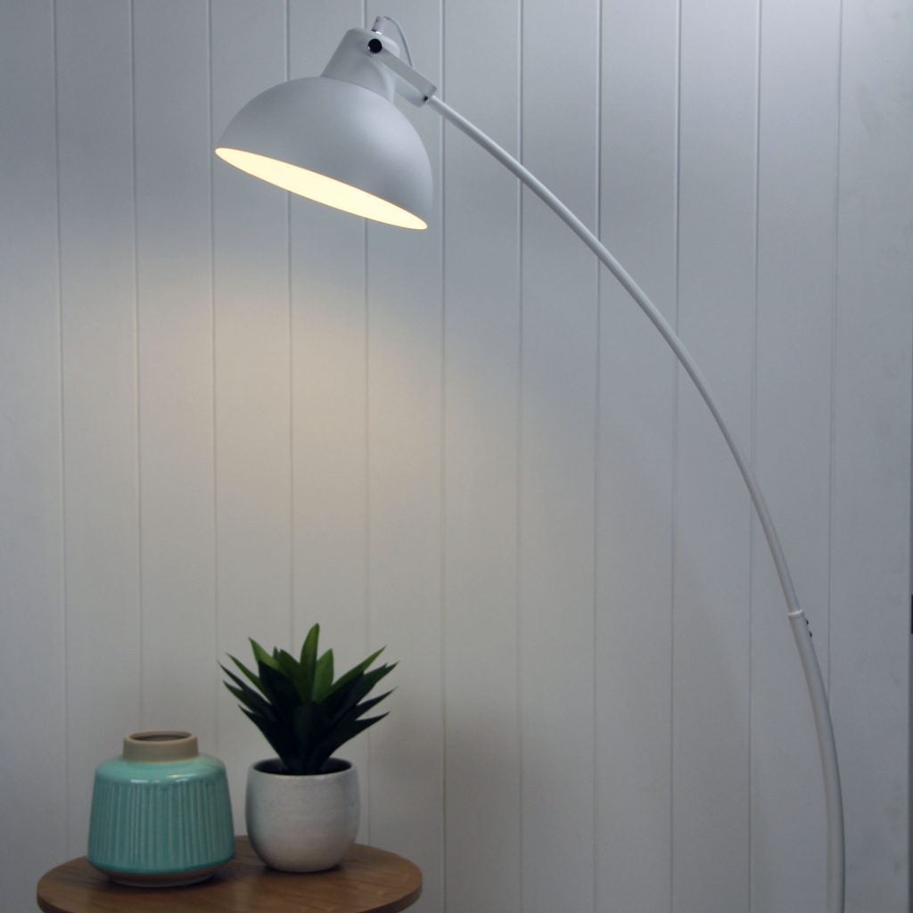 Oriel LAGO Floor Lamp - Black and White-Oriel Lighting-Ozlighting.com.au