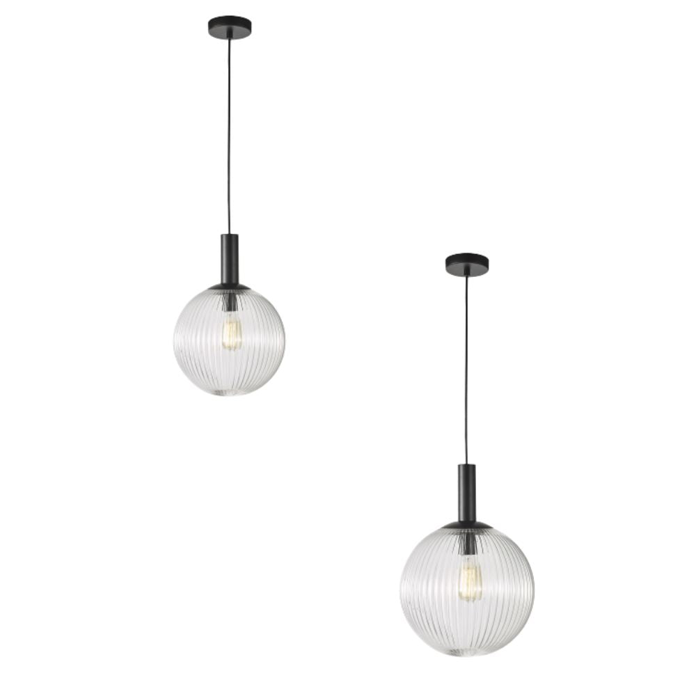 Oriel LEGARNO Pendant - 1 Light Clear Glass-Oriel Lighting-Ozlighting.com.au