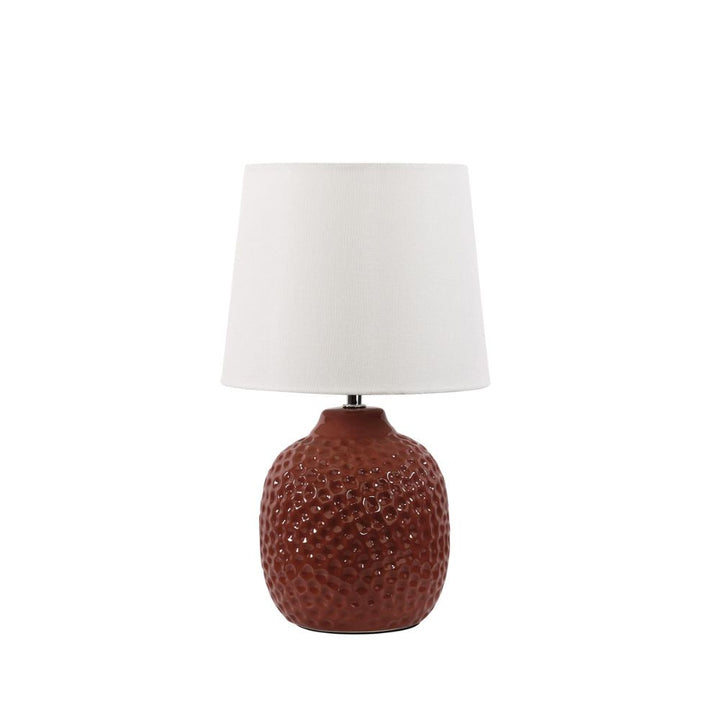Oriel LILIA - Pink Textured Ceramic Table Lamp-Oriel Lighting-Ozlighting.com.au