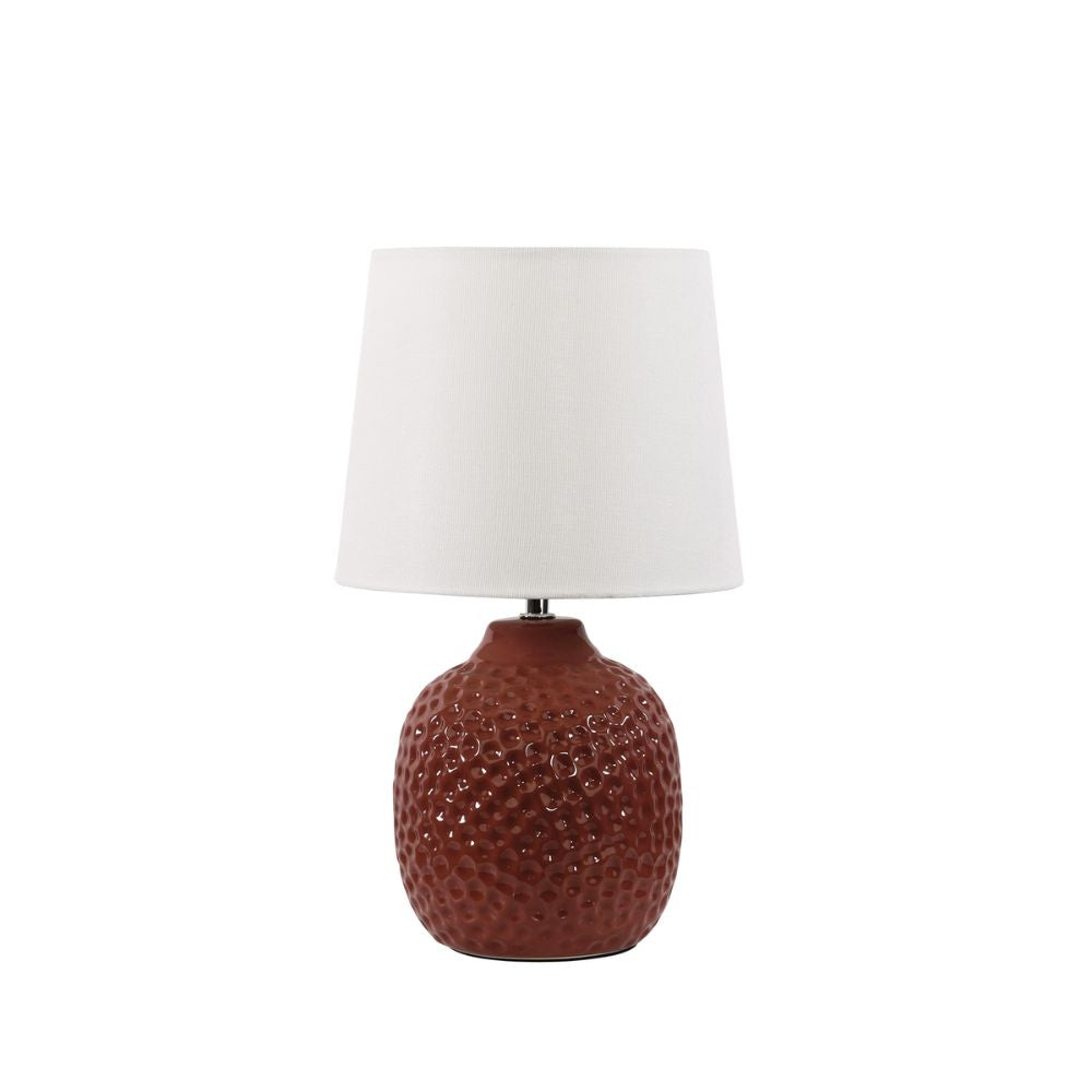 Oriel LILIA Table Lamp - Pink Textured Ceramic-Oriel Lighting-Ozlighting.com.au