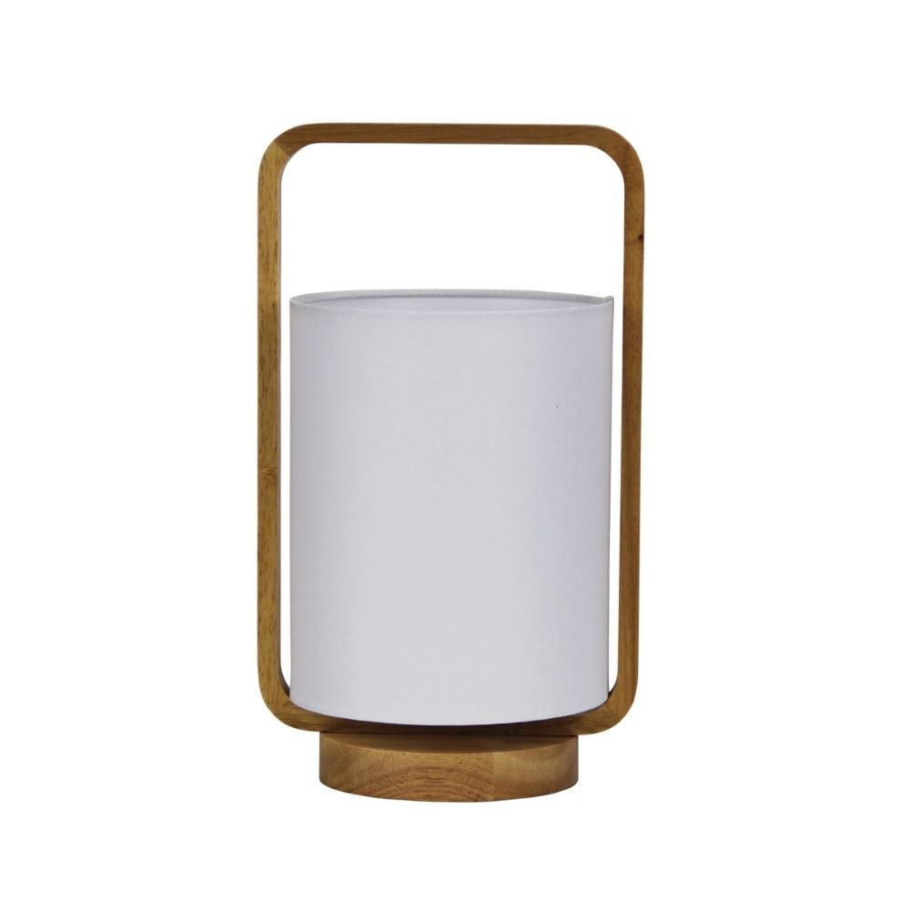 Oriel LUCIA Table Lamp - Natural Timber and Cotton-Oriel Lighting-Ozlighting.com.au