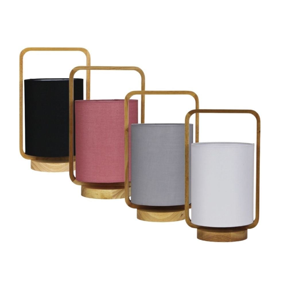 Oriel LUCIA Table Lamp - Natural Timber and Cotton-Oriel Lighting-Ozlighting.com.au