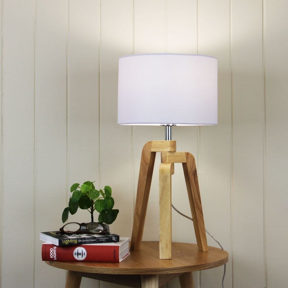 Oriel LUND Table Lamp - Scandinavian Inspired Tripod-Oriel Lighting-Ozlighting.com.au