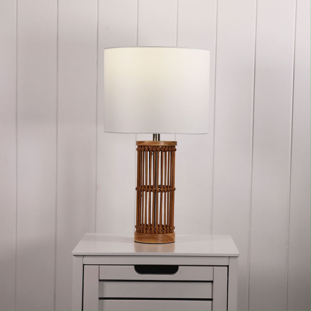 Oriel MEDAN - Natural Braided Bamboo Table Lamp-Oriel Lighting-Ozlighting.com.au