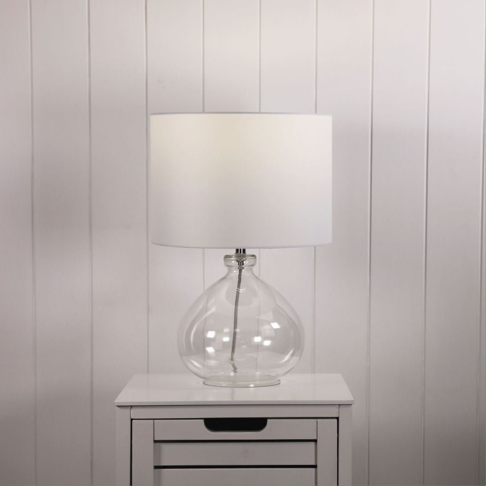 Oriel MELFI Table Lamp - Clear Glass-Oriel Lighting-Ozlighting.com.au