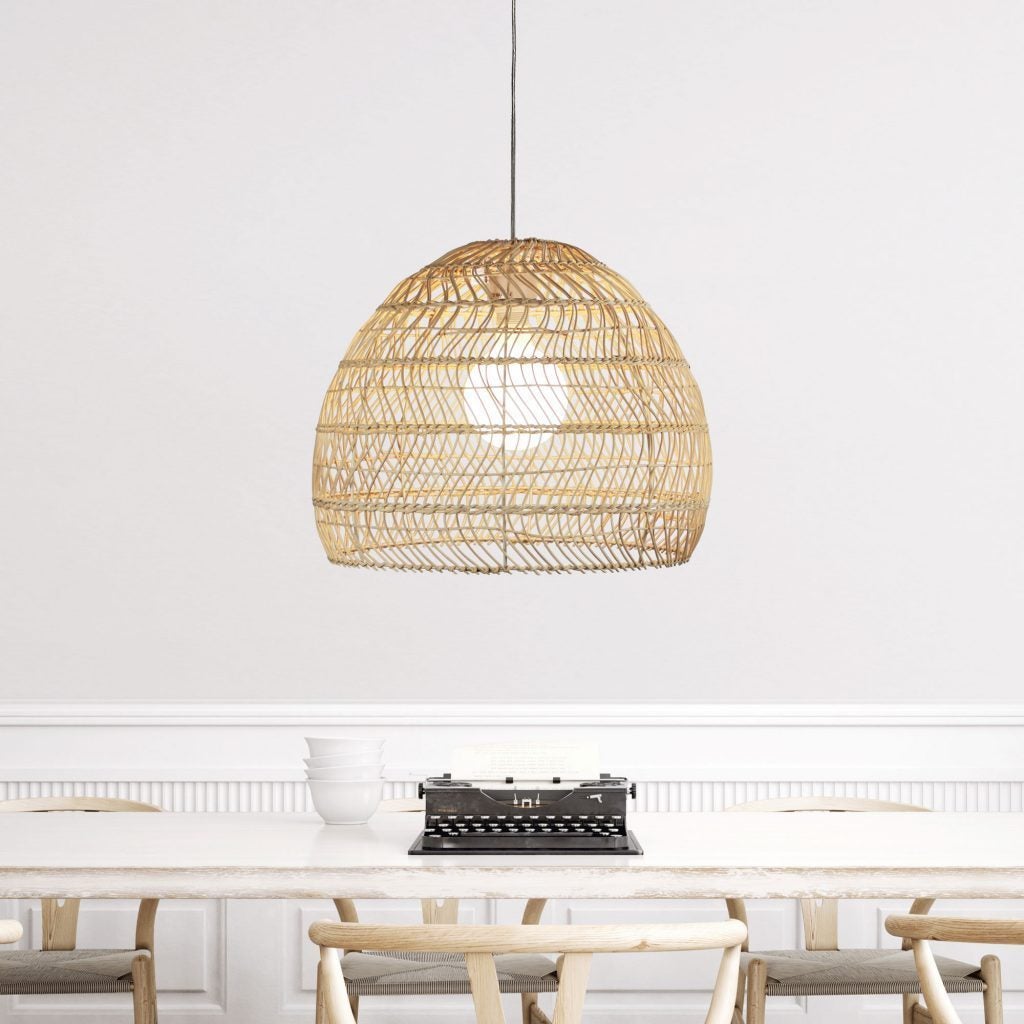 Oriel METTE - Woven Rattan Pendant Shade Only - SUSPENSION REQUIRED-Oriel Lighting-Ozlighting.com.au
