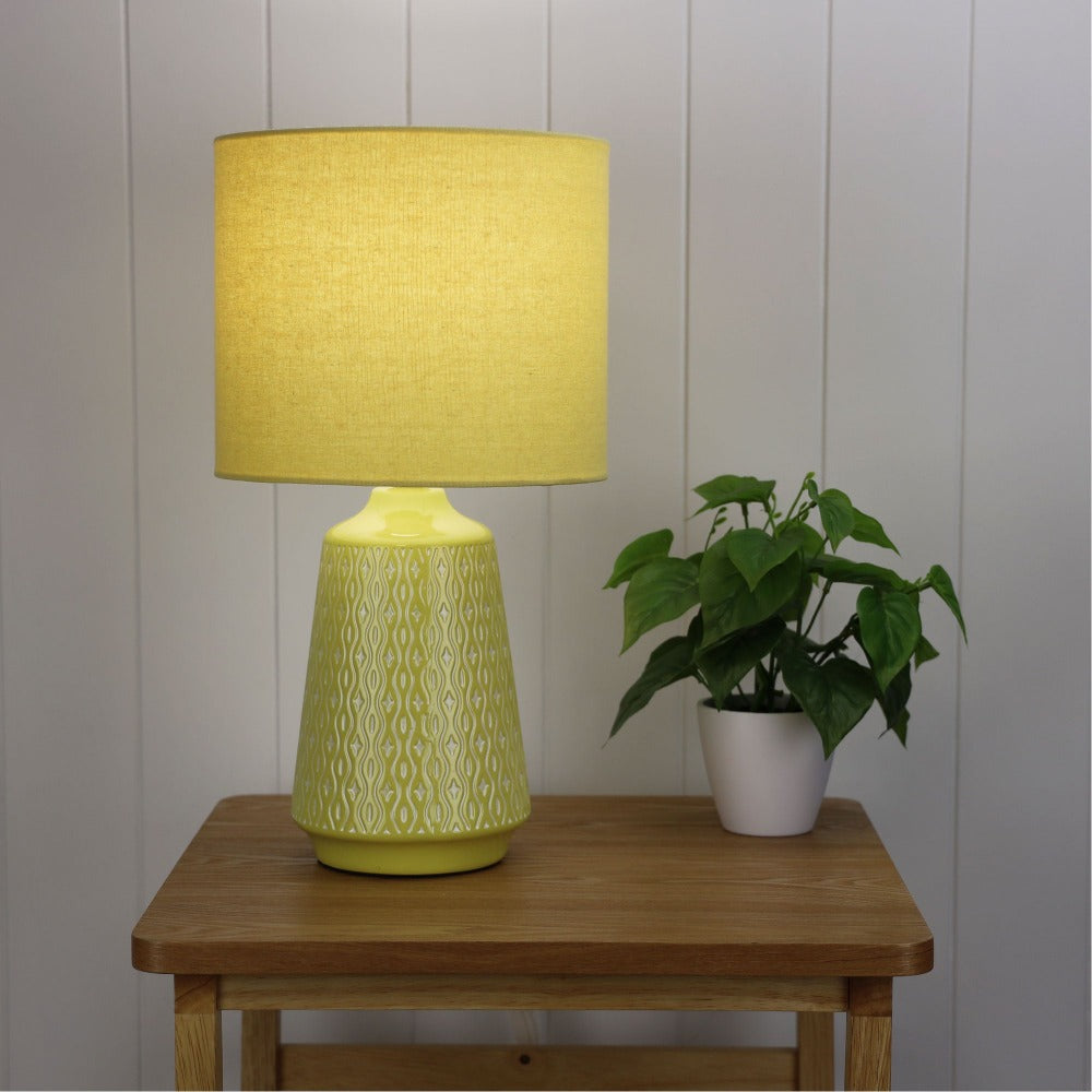 Oriel MOANA-TL - Ceramic Table Lamp Yellow-Oriel Lighting-Ozlighting.com.au