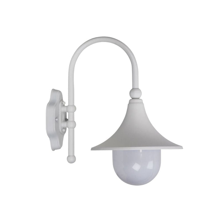 Oriel MOCA - 1 Light Curved Arm Downward Outdoor Wall Light IP44-Oriel Lighting-Ozlighting.com.au