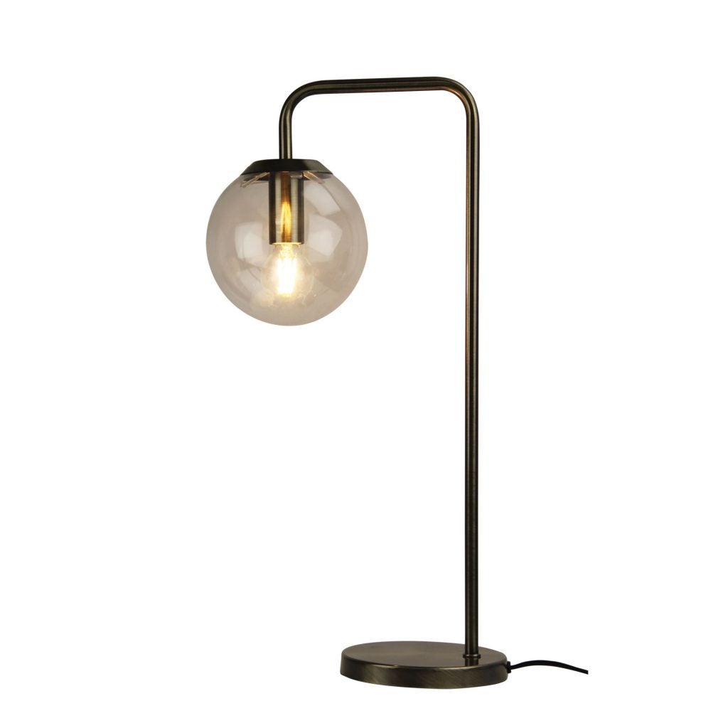Oriel NEWTON - Contemporary Clear Glass Table Lamp-Oriel Lighting-Ozlighting.com.au