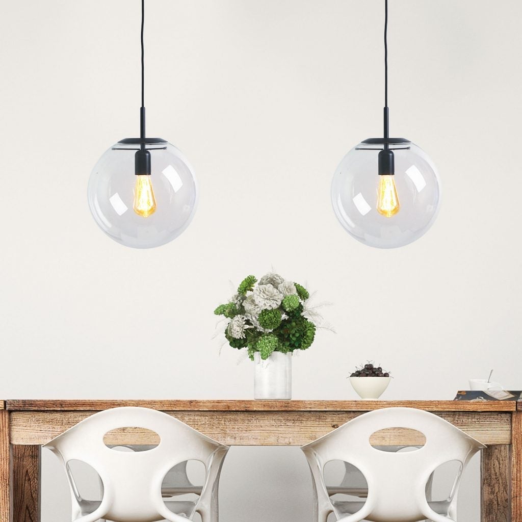 Oriel NEWTON Pendant - 250/300/400mm 1 Light Clear Glass-Oriel Lighting-Ozlighting.com.au