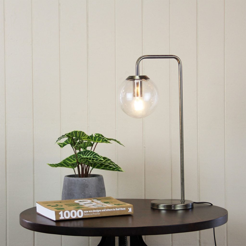 Oriel NEWTON Table Lamp - Contemporary Clear Glass-Oriel Lighting-Ozlighting.com.au
