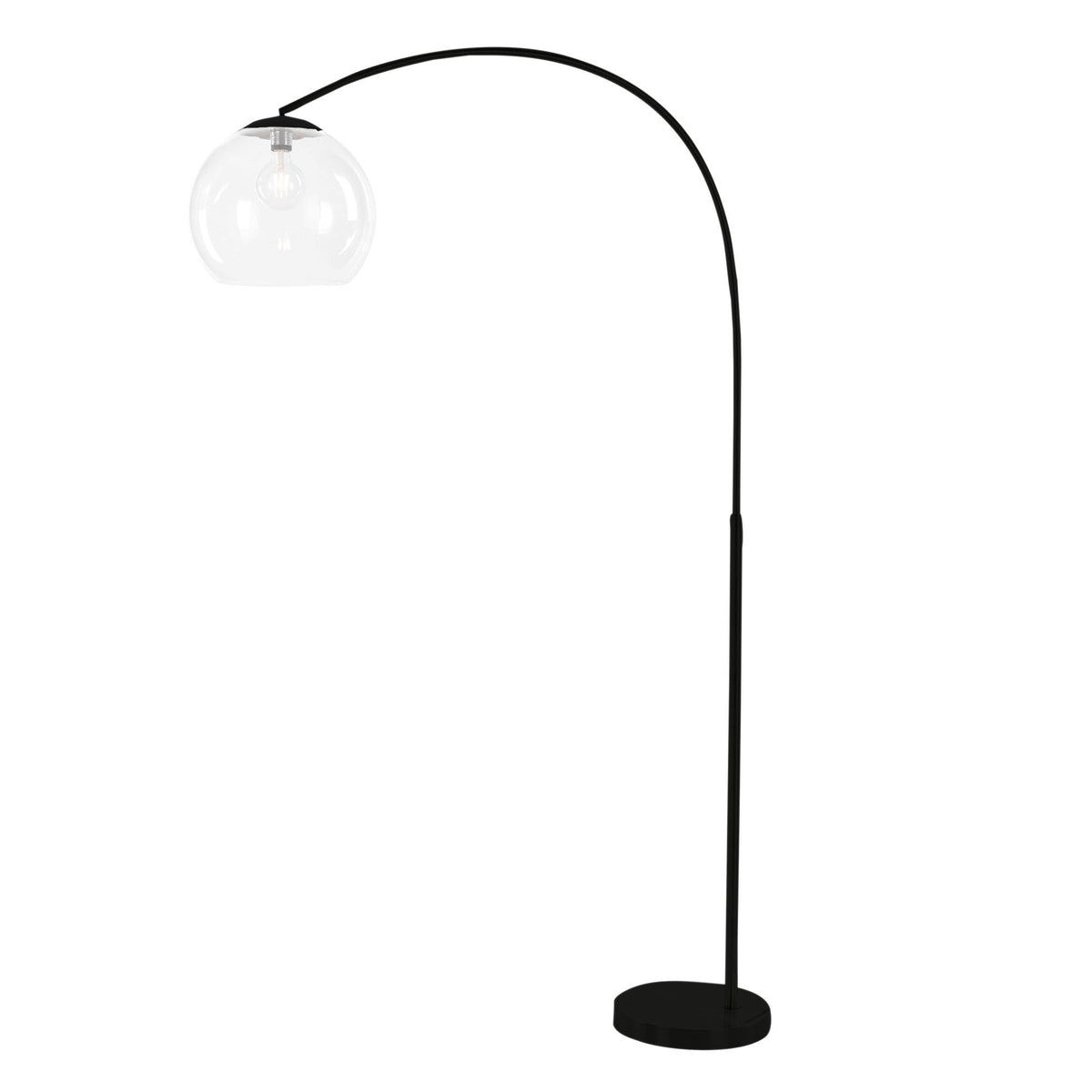 Oriel OVER Arc Floor Lamp - Acrylic Shade, E27-Oriel Lighting-Ozlighting.com.au