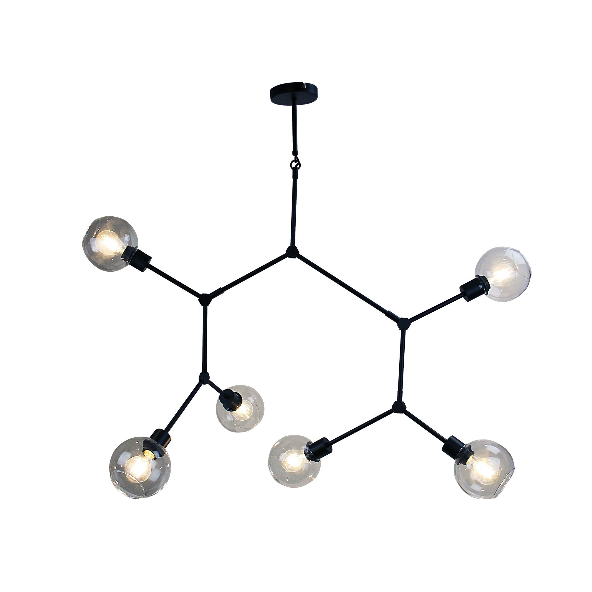 Oriel PADUA - 6 Light Contemporary Clear Glass Pendant-Oriel Lighting-Ozlighting.com.au