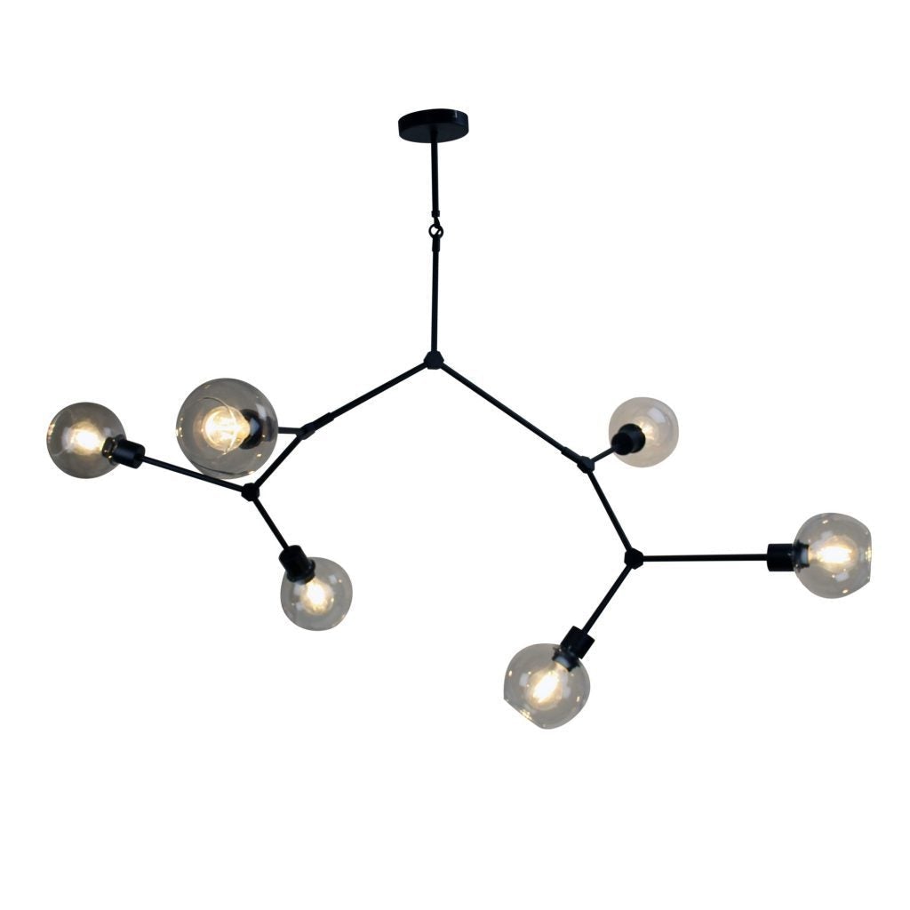 Oriel PADUA - 6 Light Contemporary Clear Glass Pendant-Oriel Lighting-Ozlighting.com.au