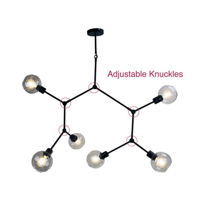 Oriel PADUA - 6 Light Contemporary Clear Glass Pendant-Oriel Lighting-Ozlighting.com.au