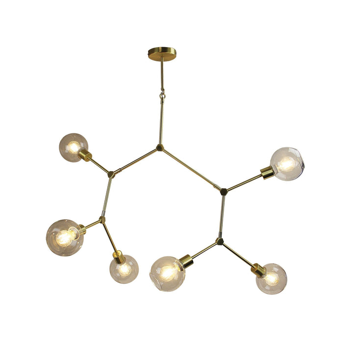 Oriel PADUA - 6 Light Contemporary Clear Glass Pendant-Oriel Lighting-Ozlighting.com.au