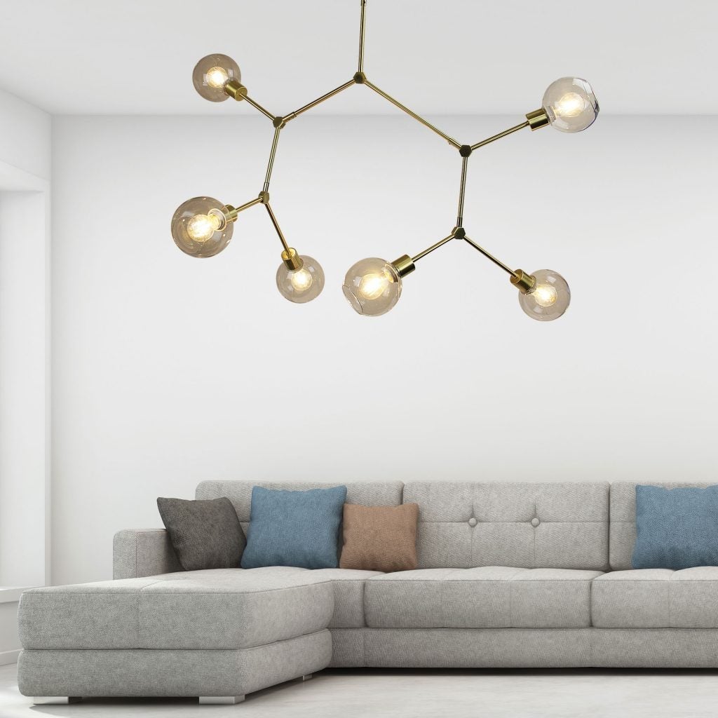 Oriel PADUA - 6 Light Contemporary Clear Glass Pendant-Oriel Lighting-Ozlighting.com.au