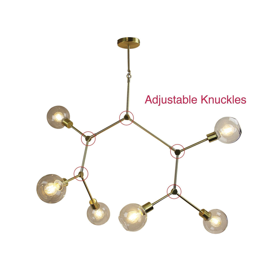 Oriel PADUA - 6 Light Contemporary Clear Glass Pendant-Oriel Lighting-Ozlighting.com.au