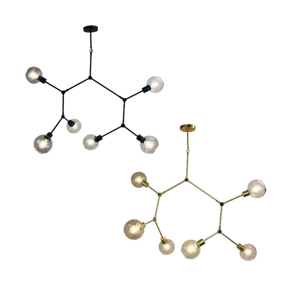 Oriel PADUA - 6 Light Contemporary Clear Glass Pendant-Oriel Lighting-Ozlighting.com.au