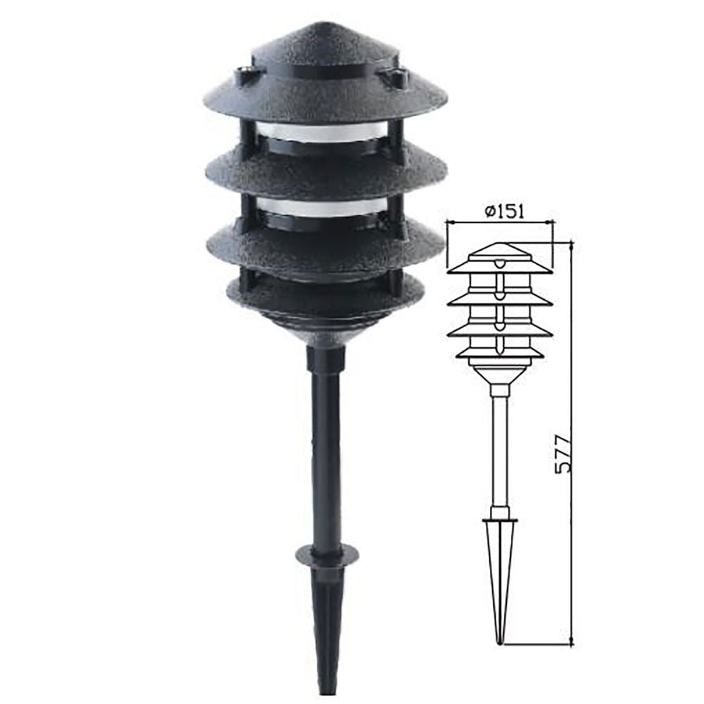 Oriel PAVILLION - G4 12V DC Exterior Garden Spike Path Light IP44 - DRIVER REQUIRED-Oriel Lighting-Ozlighting.com.au