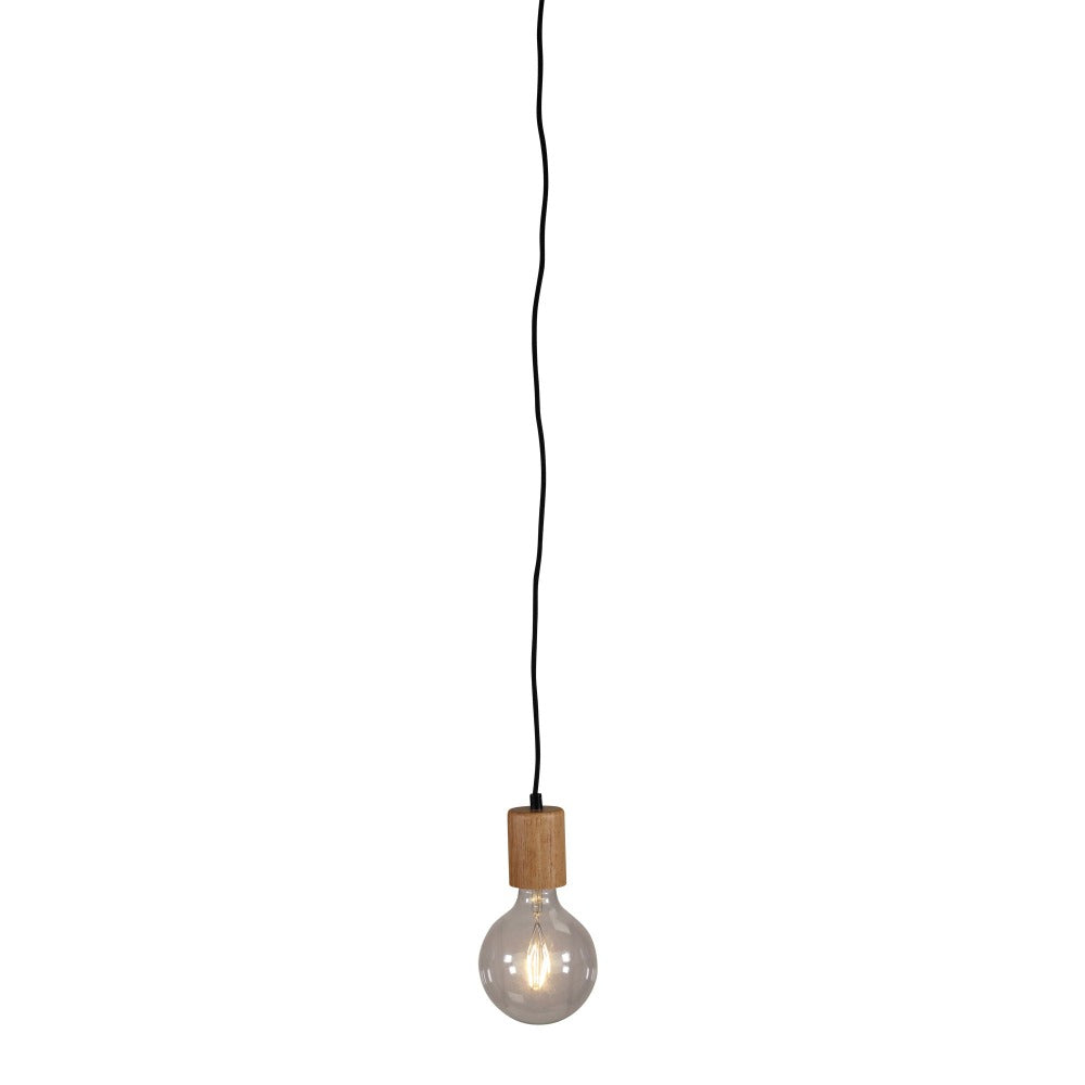 Oriel PLUG Pendant - 1 Light Timber, Suspension IP20-Oriel Lighting-Ozlighting.com.au