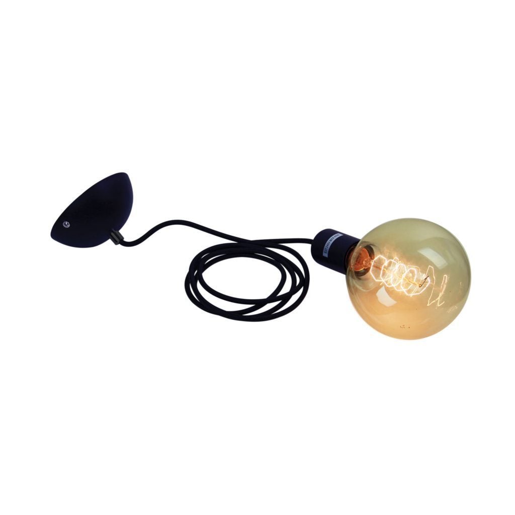 Oriel POP.2 - 1 Light Single Drop Suspension Cable Pendant Black-Oriel Lighting-Ozlighting.com.au