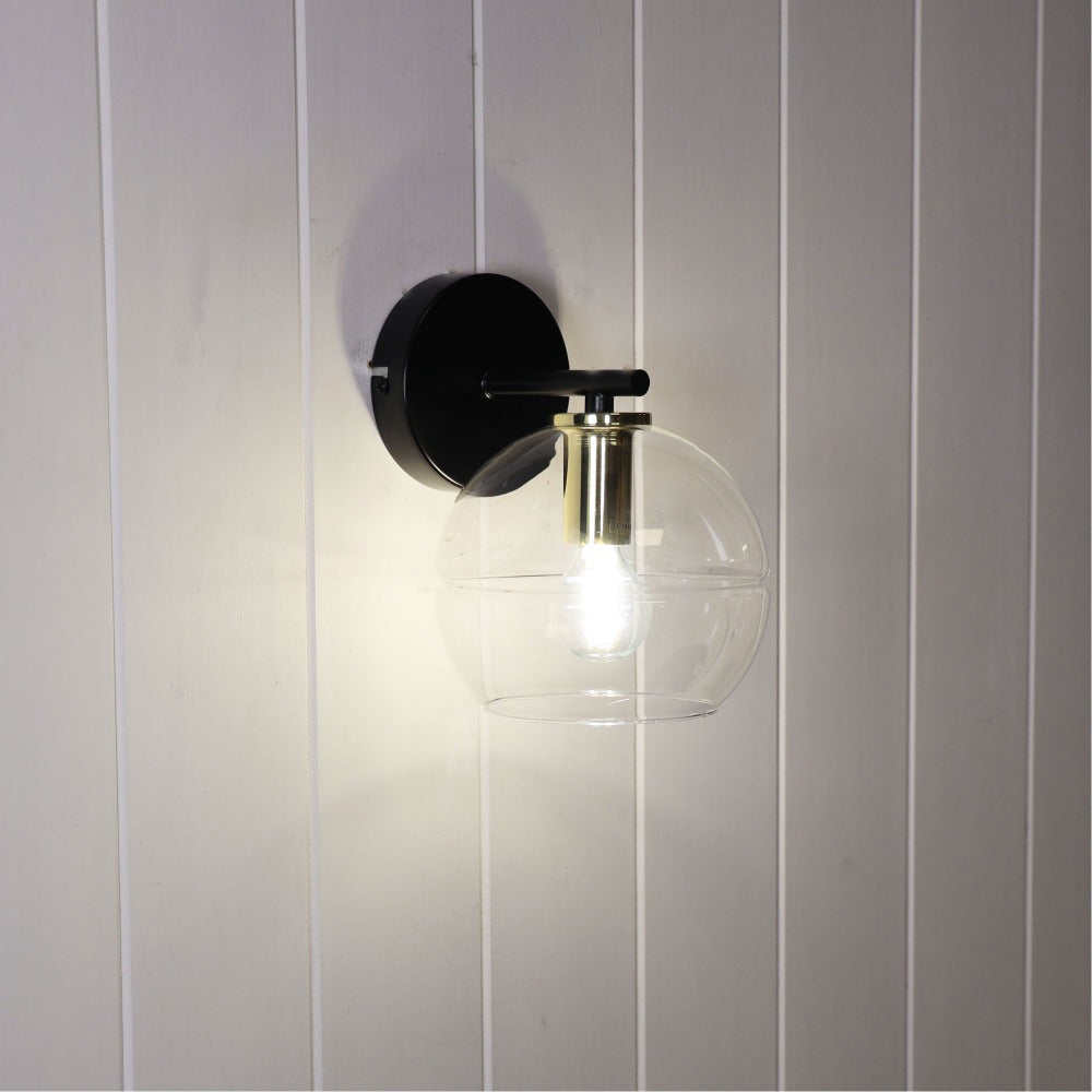 Oriel RENO - 25W Clear Glass Wall Light-Oriel Lighting-Ozlighting.com.au