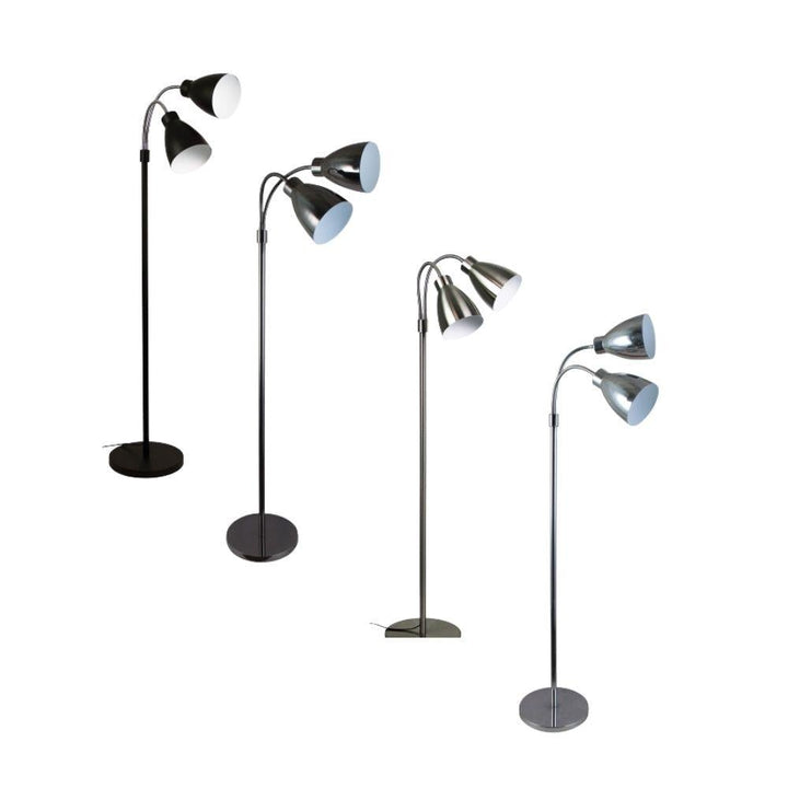 Oriel RETRO - Twin Flexible Neck Floor Lamp-Oriel Lighting-Ozlighting.com.au