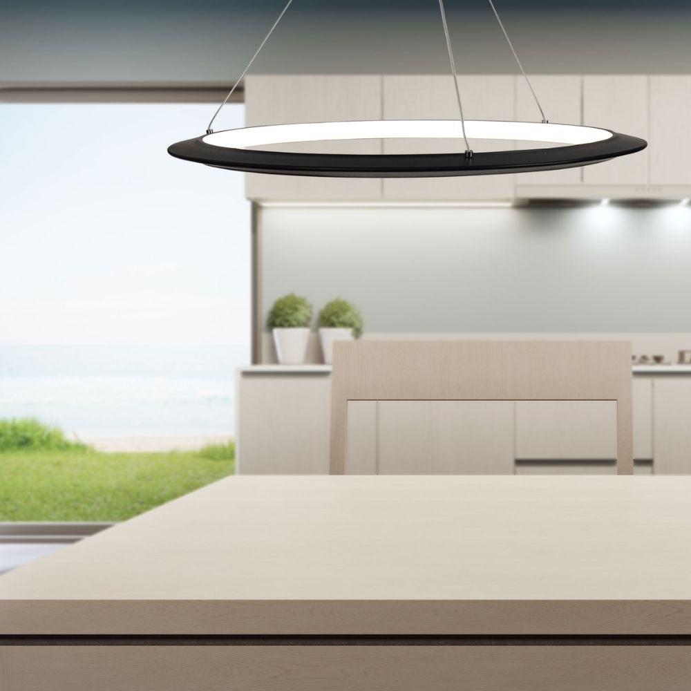 Oriel SATURN LED Pendant - 24W, Tri-Colour Dimmable-Oriel Lighting-Ozlighting.com.au