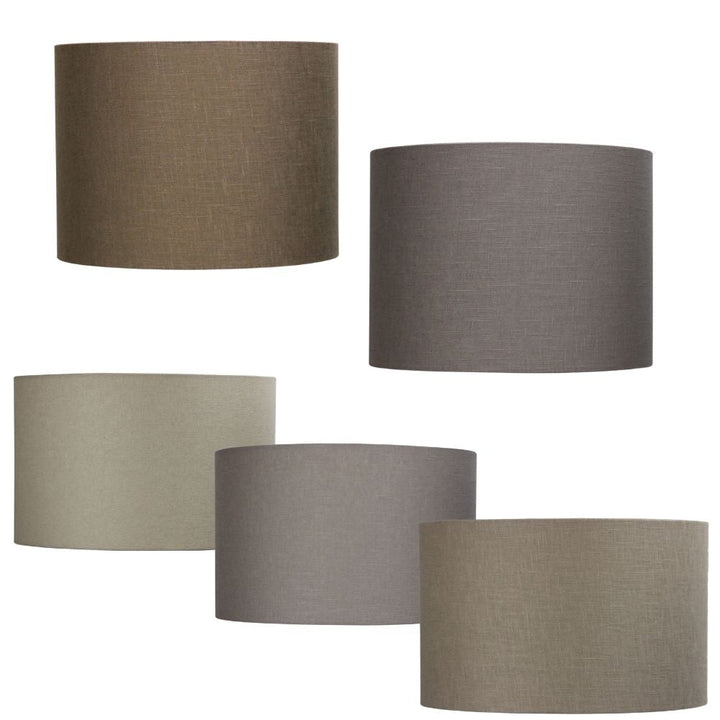 Oriel SHADE - Neutral Textured Drum Shade Only - TABLE LAMP BASE/SUSPENSION REQUIRED-Oriel Lighting-Ozlighting.com.au