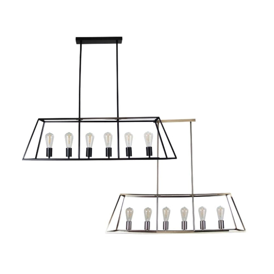 Oriel SOUTHPORT.100 - 6 Light Urban Retro Pendant No Glass-Oriel Lighting-Ozlighting.com.au