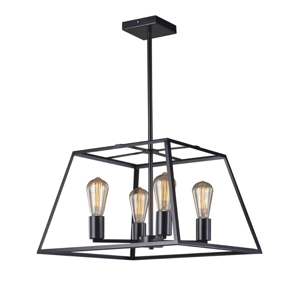 Oriel SOUTHPORT.48 Pendant - 4 Light Urban Retro, Black-Oriel Lighting-Ozlighting.com.au