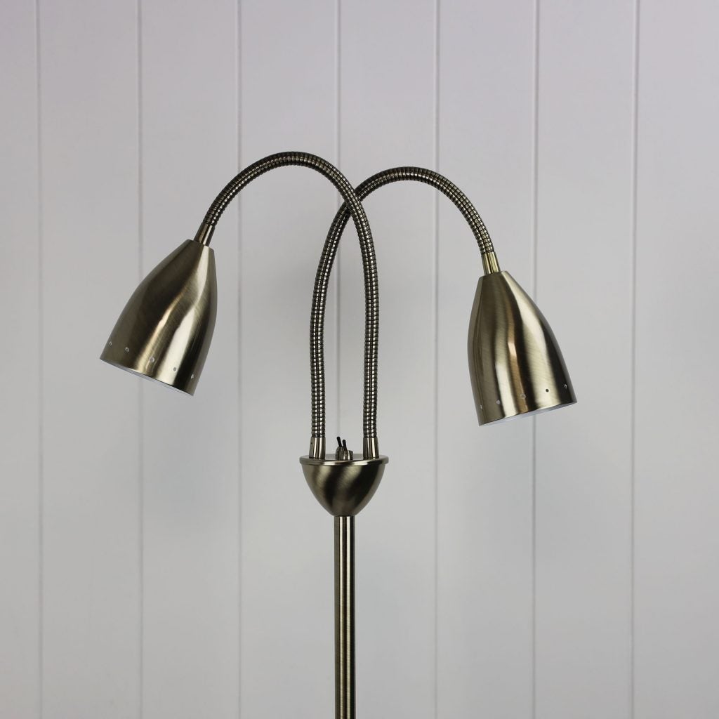Oriel STAN - Twin Head Floor Lamp-Oriel Lighting-Ozlighting.com.au