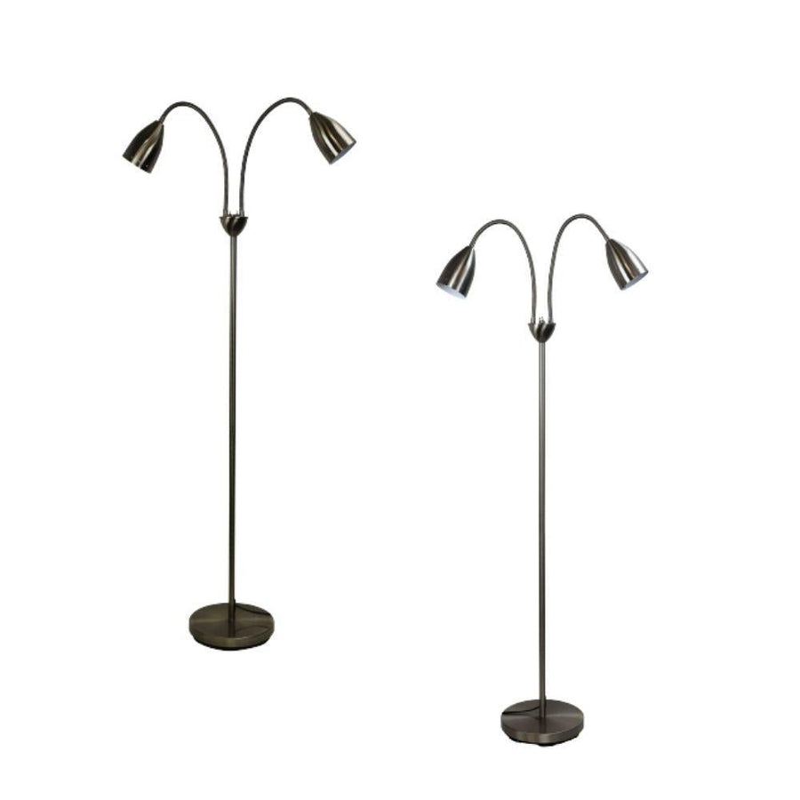 Oriel STAN - Twin Head Floor Lamp-Oriel Lighting-Ozlighting.com.au