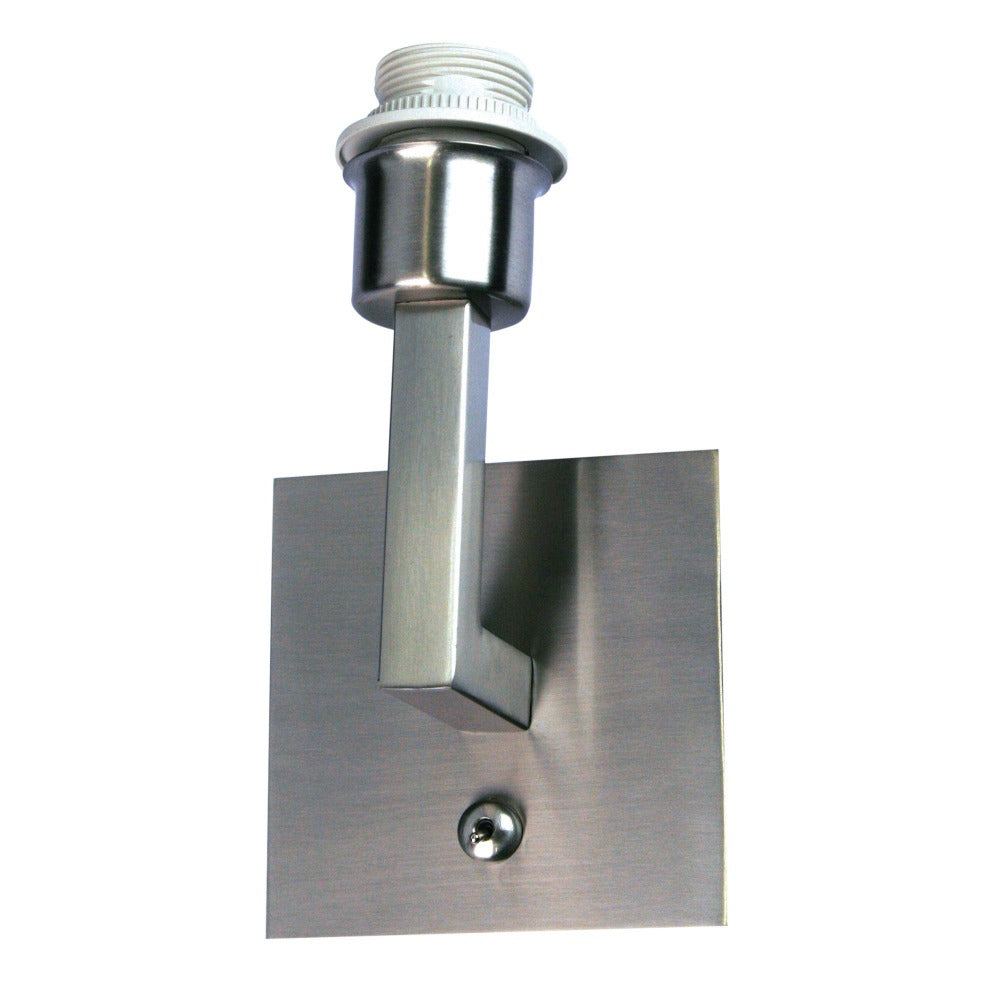 Oriel STATIA Wall Light - Brushed Chrome E27, with Switch-Oriel Lighting-Ozlighting.com.au