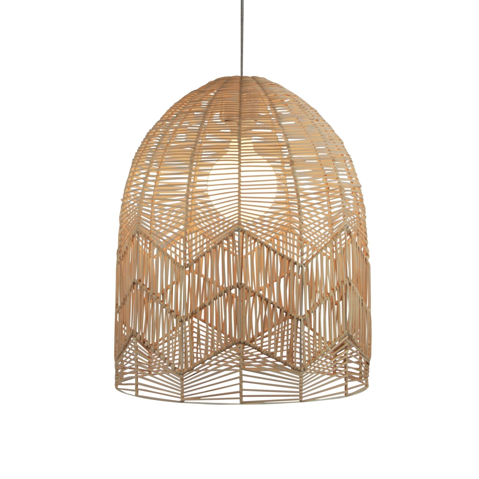 Oriel TANAH - 1 Light Rattan Cane Pendant Shade Only - SUSPENSION REQUIRED-Oriel Lighting-Ozlighting.com.au