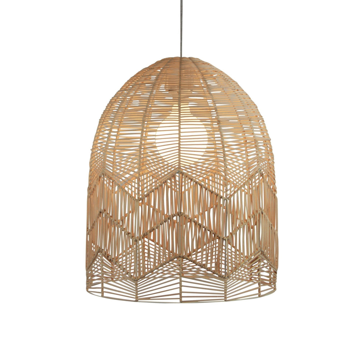 Oriel TANAH Pendant Shade Only - 1 Light Rattan Cane - SUSPENSION REQUIRED-Oriel Lighting-Ozlighting.com.au