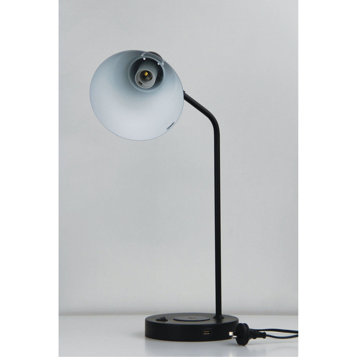 Oriel TARGA Desk & Table Lamp - with USB Socket and Wireless Charging-Oriel Lighting-Ozlighting.com.au
