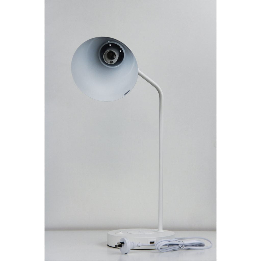 Oriel TARGA Desk & Table Lamp - with USB Socket and Wireless Charging-Oriel Lighting-Ozlighting.com.au
