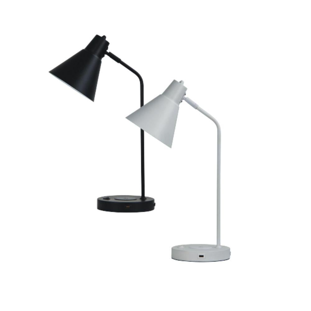 Oriel TARGA Desk & Table Lamp - with USB Socket and Wireless Charging-Oriel Lighting-Ozlighting.com.au