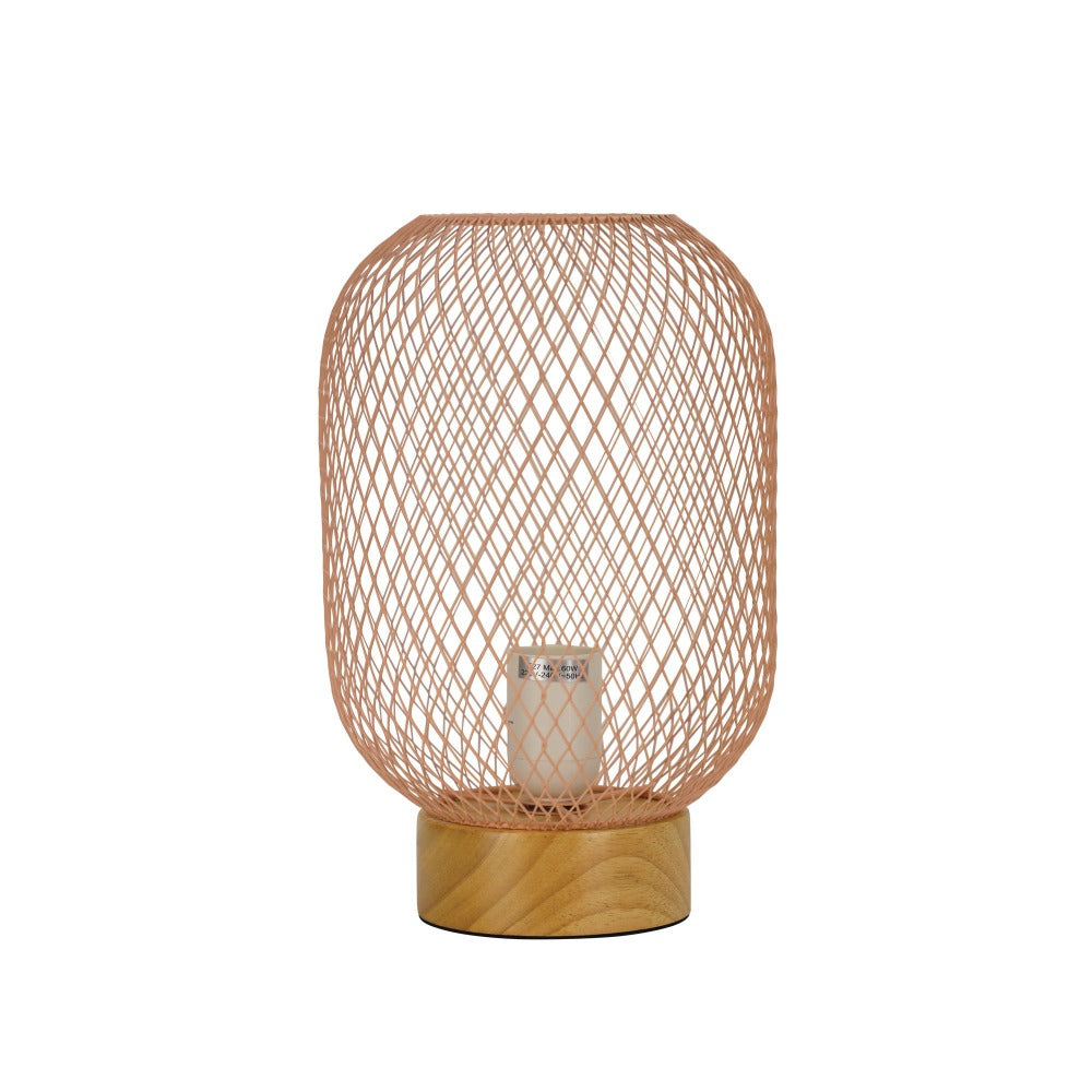 Oriel TILDA Table Lamp - Mesh, Pink-Oriel Lighting-Ozlighting.com.au